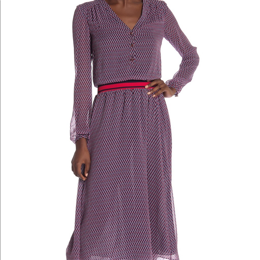 Tory Burch Velma silk Dress Purple Sz 10